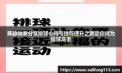 陈静独家分享排球心得与技巧提升之道助你成为排球高手