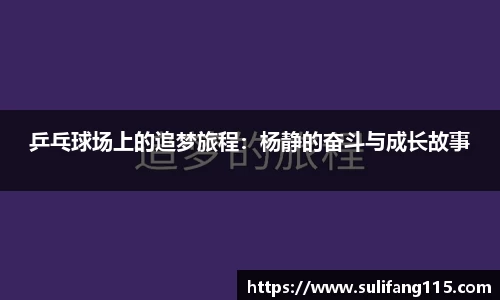 乒乓球场上的追梦旅程：杨静的奋斗与成长故事
